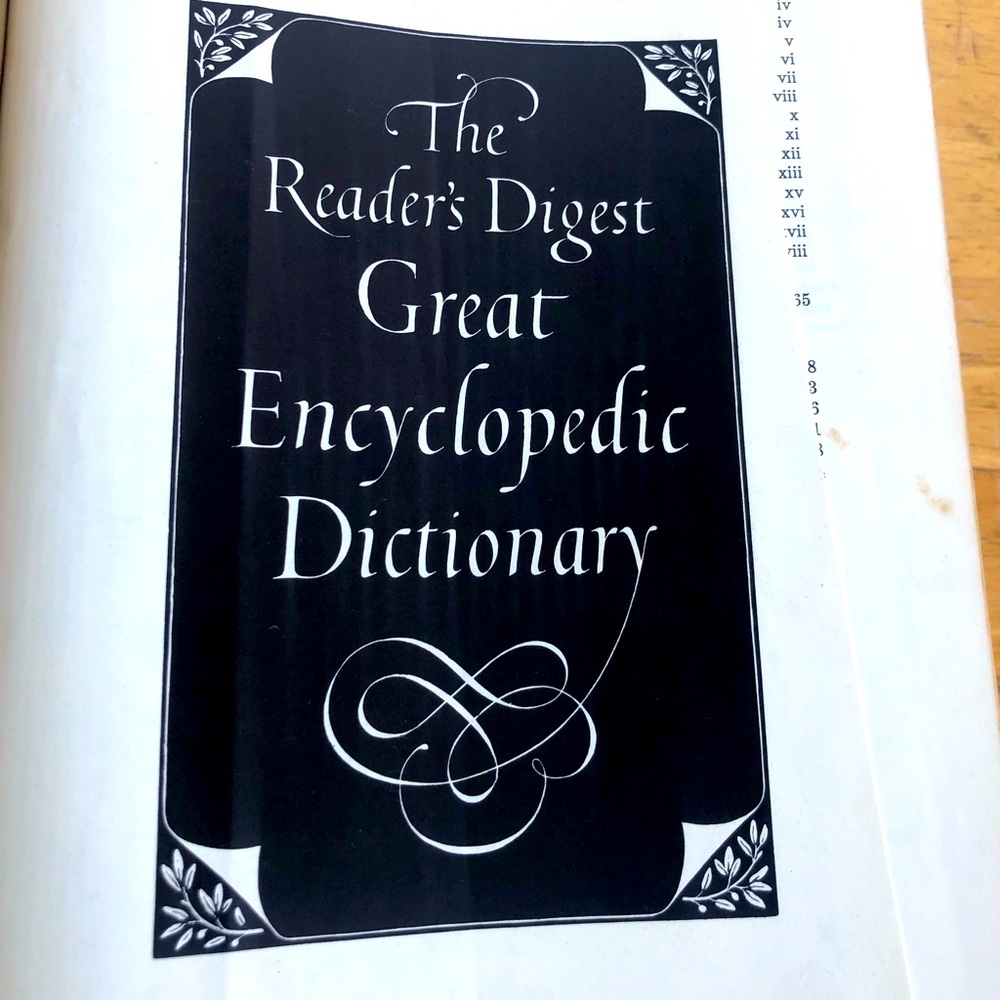 The Readers Digest Great Encyclopedic Dictionary  Copyright  1966 Edition